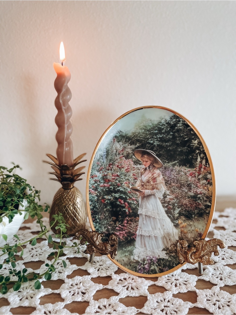 Emma Decorative Plate, "Romantic Gardens" Series